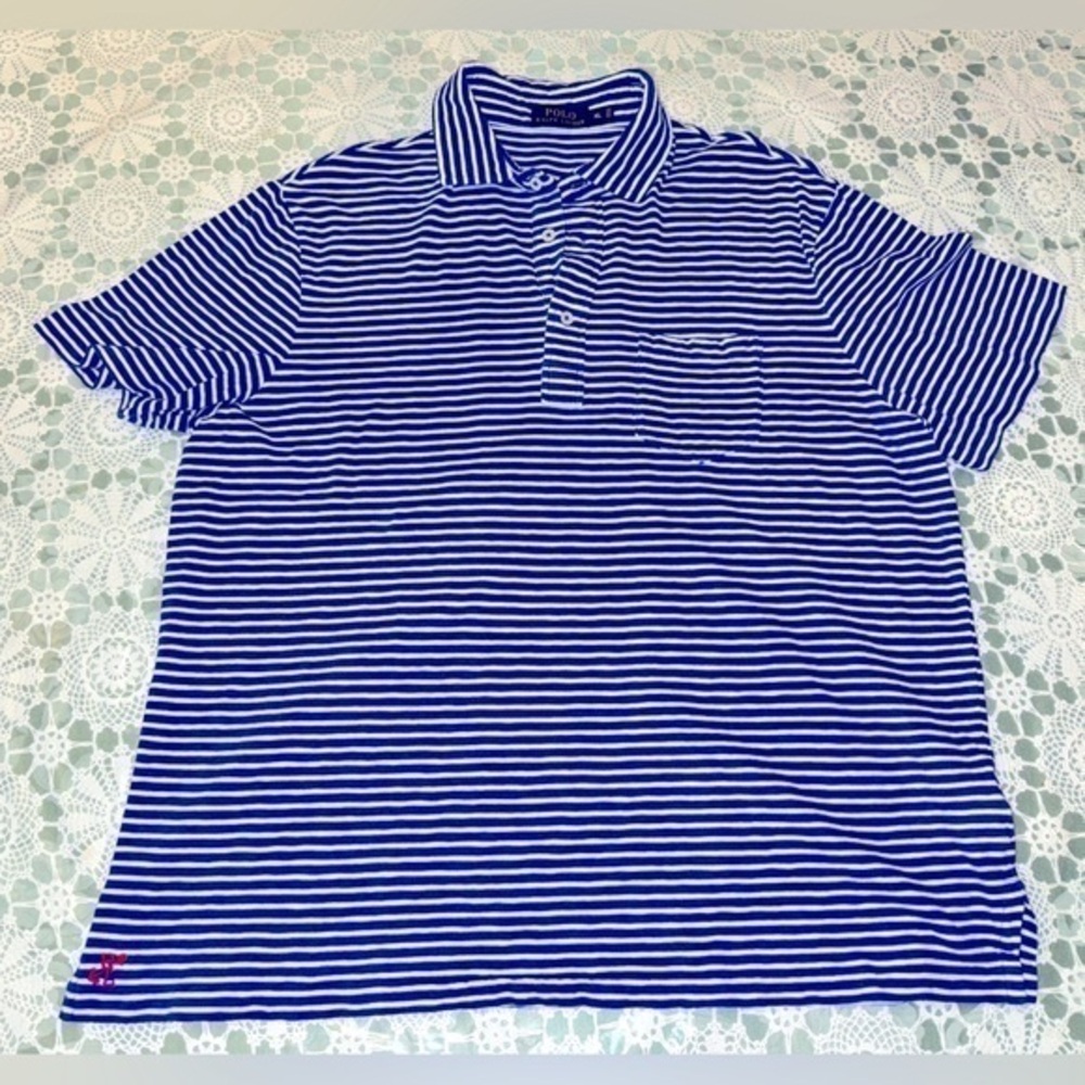POLO Ralph Lauren Blue & White Stripped Polo